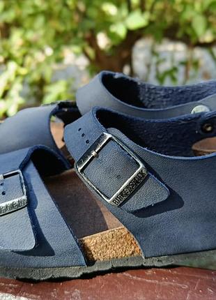 Дитячі ортопедичні босоніжки шкіряна устілка 21 см birkenstock анатомічні сандалі на корковій підошві