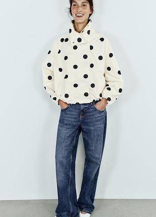 Куртка бомбер в горох zara new