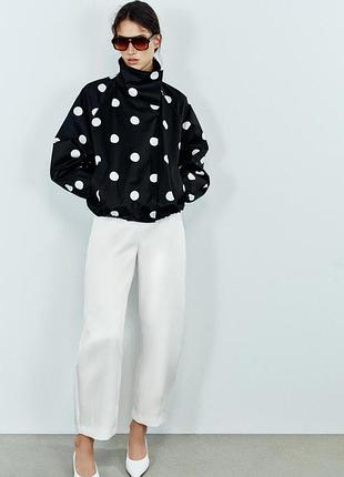 Куртка бомбер в горох zara new
