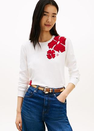 Женский свитер с рисунком tommy hilfiger