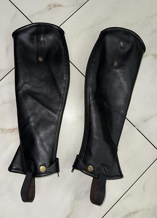 Конные черные краги jpc equestrian micro touch размер s 2