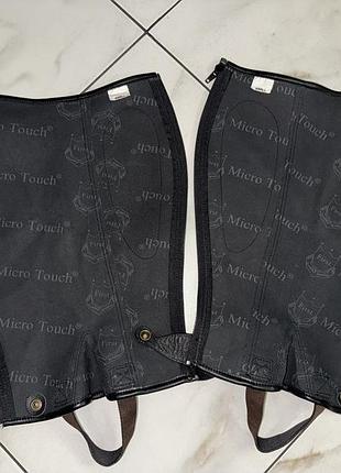 Конные черные краги jpc equestrian micro touch размер s 8