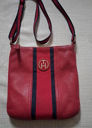 Сумка кросс-боди из натуральной кожи tommy hilfiger