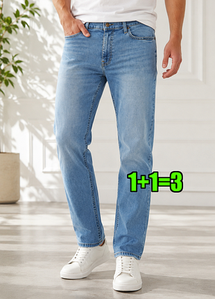 🤩1+1=3 брендові чоловічі прямі джинси стрейч hollister, розмір 48 - 50