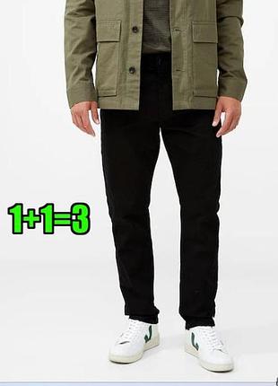 🤩1+1=3 базові чорні чоловічі завужені джинси слім river island, розмір 44 - 46