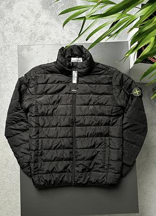 Чоловіча куртка stone island чорна — стильна куртка на весну/осінь