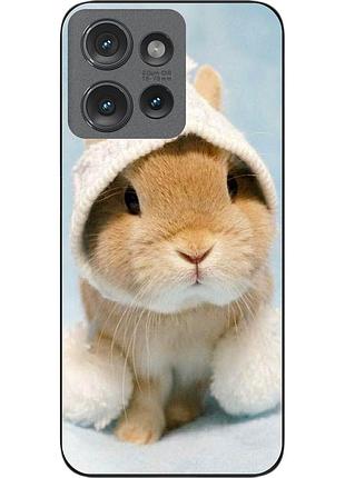 Силиконовый чехол бампер epik для motorola edge 50 с принтом зайка