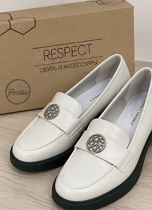 Новые кожаные лоферы respect