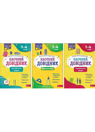 Наочні довідники. 1-4 клас. комплект з 3-х зошитів