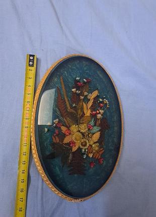 Винтажное настенное панно / медальон (wall plaque / botanical resin panel).