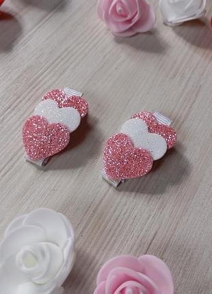 2 шпильки сердечки