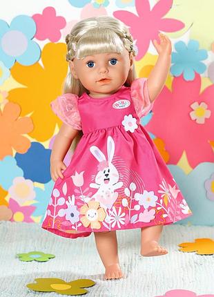 Одежда для куклы baby born - платье с цветами 3