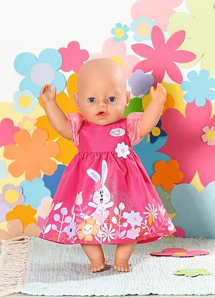 Одежда для куклы baby born - платье с цветами 4