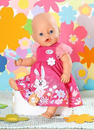 Одежда для куклы baby born - платье с цветами 5