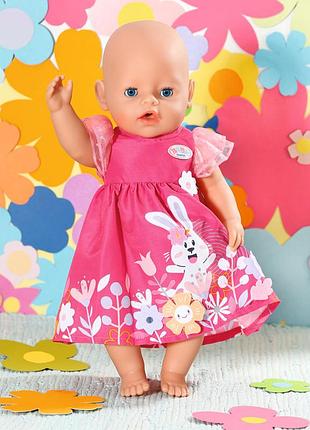 Одежда для куклы baby born - платье с цветами 6