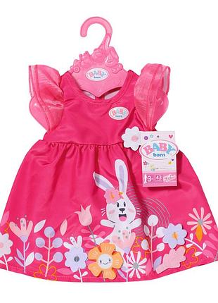 Одежда для куклы baby born - платье с цветами 7