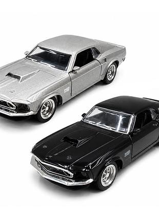 Автомодель – ford mustang boss 429 1969 (сірий, чорний)