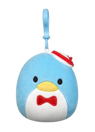 М'яка іграшка на кліпсі squishmallows - такседо сем (9 cm)