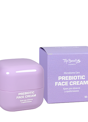 Крем для лица увлажняющий успокаивающий top beauty prebioyic cream с пребиотиками 50 мл daily skin care