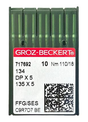 Иглы groz-beckert dpx5, ffg/ses, №110/18 для промышленных швейных машин (7461)
