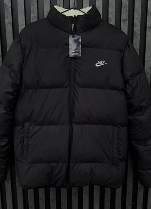 Пуховик nike мужской, двусторонняя куртка мужская, теплая зимняя куртка найк