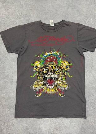 Винтажная футболка ed hardy christian audigier tigers skulls graphic tee
