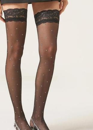 Нові звабливі панчохи з мереживом та краплинами calzedonia 🖤