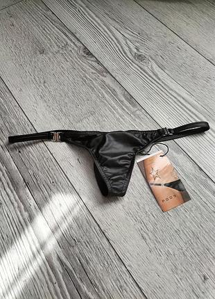 Трусики стрінги з еко шкіри 3