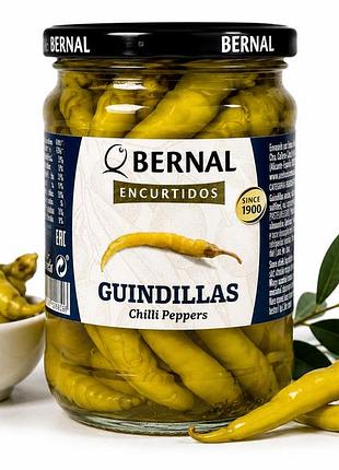 Маринованный перец bernal острый e guindillas chilli peppers, 300 г