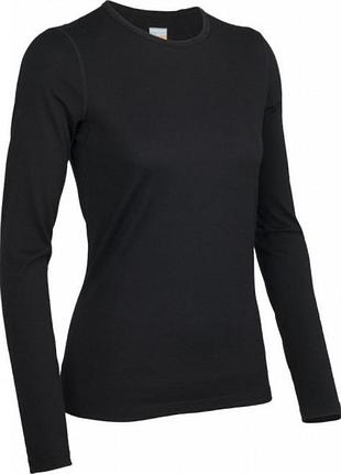 Термобелье женское футболка icebreaker oasis ls crewe wmn 200 black