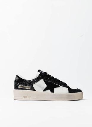 Golden goose ggdb stardan black white
