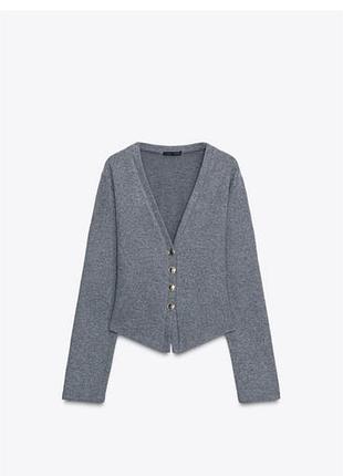Кардиган zara із золотими ґудзиками