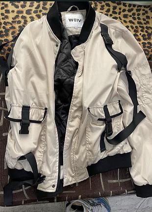 Бомбер weiv бежевий (xl/oversize) 2