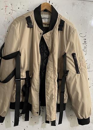 Бомбер weiv бежевий (xl/oversize) 4