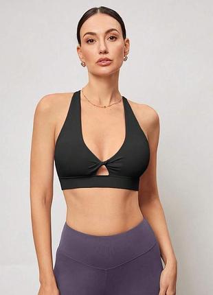 Чорний спортивний топ fabletics