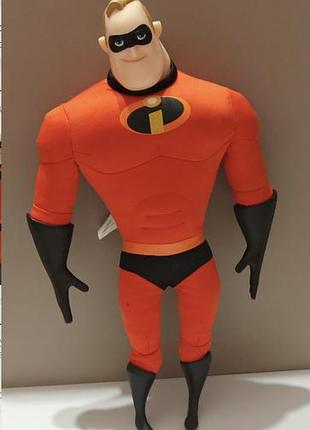 Disney pixar the incredibles mr. incredible plush vinyl  head jakks pacific, суперсемейка мистер исключительный disney