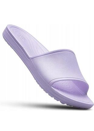 Жіночі шльопанці crocs sloane slide w лавандового кольору 205742 530