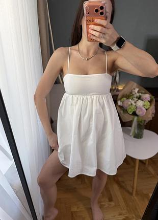 Нове біле плаття на брительках pull&bear 7