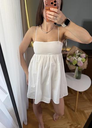 Нове біле плаття на брительках pull&bear 5