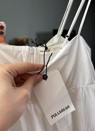 Нове біле плаття на брительках pull&bear 9
