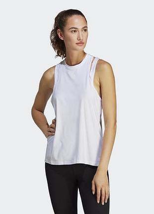 Біла спортивна майка adidas
