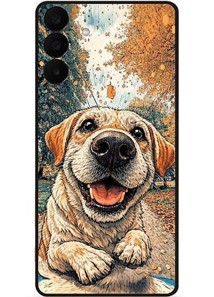 Силиконовый чехол бампер для samsung a27 с рисунком лабрадор