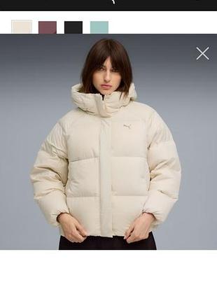 Пуховик hooded down puffer jacket women