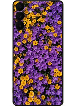 Силиконовый чехол бампер для samsung a27 с рисунком цветы колокольчики