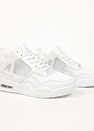 Nike air jordan 4 retro білі 3
