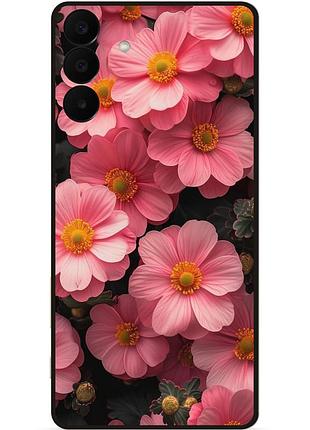 Силиконовый чехол бампер для samsung a27 с рисунком цветы маргаритки