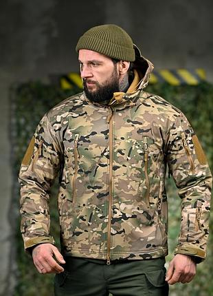 Демісезонна тактична куртка soft shell silver knight windstoper мультикам(18 - 02)