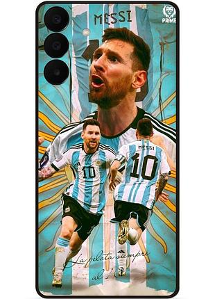 Силиконовый бампер чехол для samsung a27 с рисунком messi аргентина месси