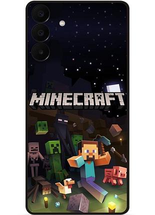 Силиконовый чехол бампер для samsung a27 игра майнкрафт minecraft