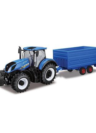 Автомодель серії farm - трактор new holland з причепом